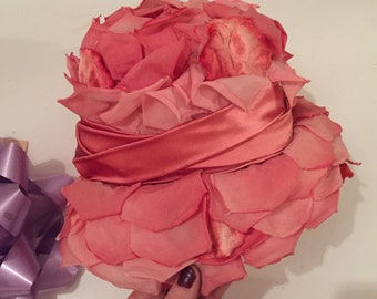 MISS DIOR pink Rose Petals hat Vintage