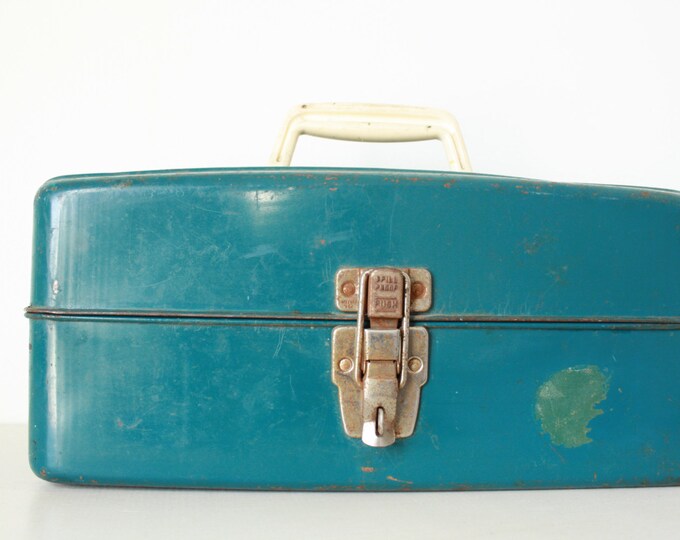 Vintage Tool Box. Vintage Metal Tool Box. Storage Box. Etsy