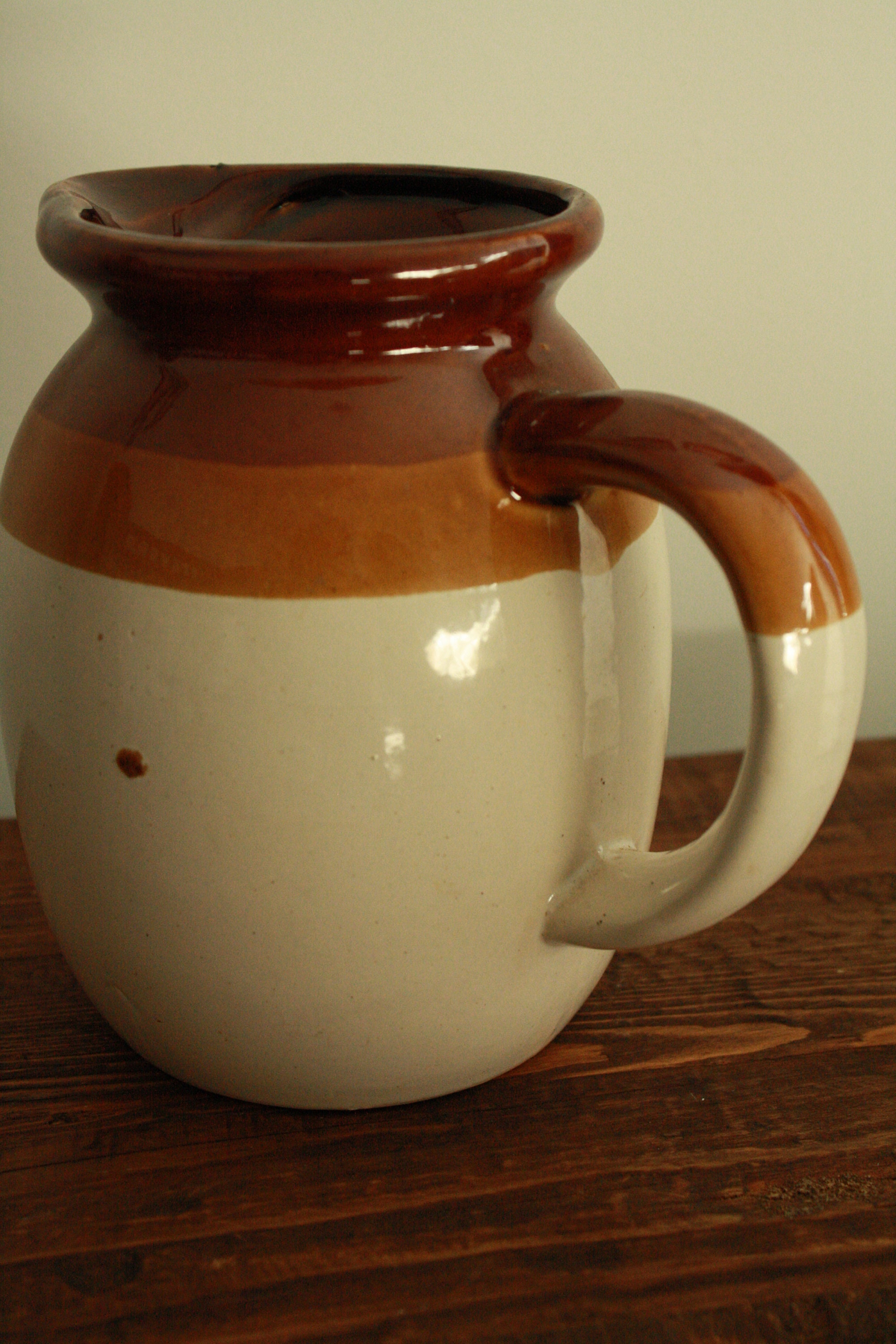 Vintage Stoneware Pitcher. Small Crock Pitcher. Small Antique Etsy
