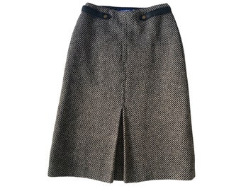 y2k BURBERRY midi skirt, Designer wool skirt, 2000s midi skirt, Burberry Blue label, XS skirt, classic skirt vintage, Burberry skirts 2000
