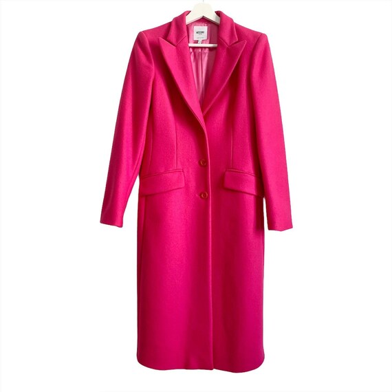 Y2K Moschino pink wool coat, Fuchsia Moschino Jea… - image 1