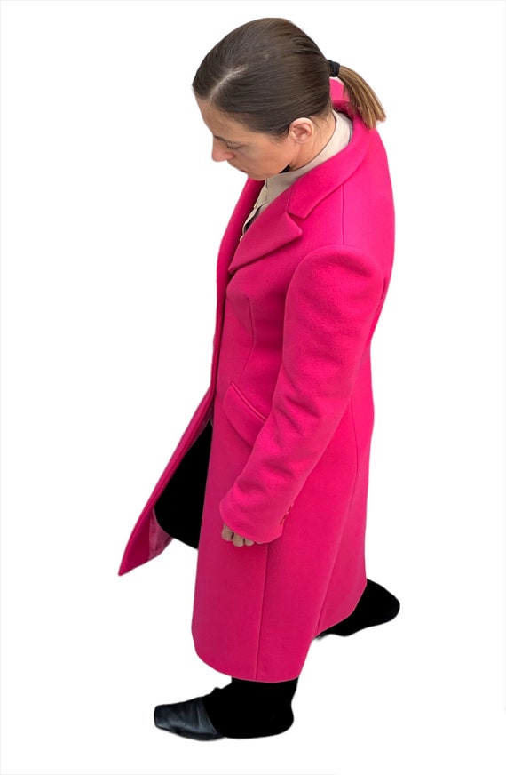 Y2K Moschino pink wool coat, Fuchsia Moschino Jea… - image 8