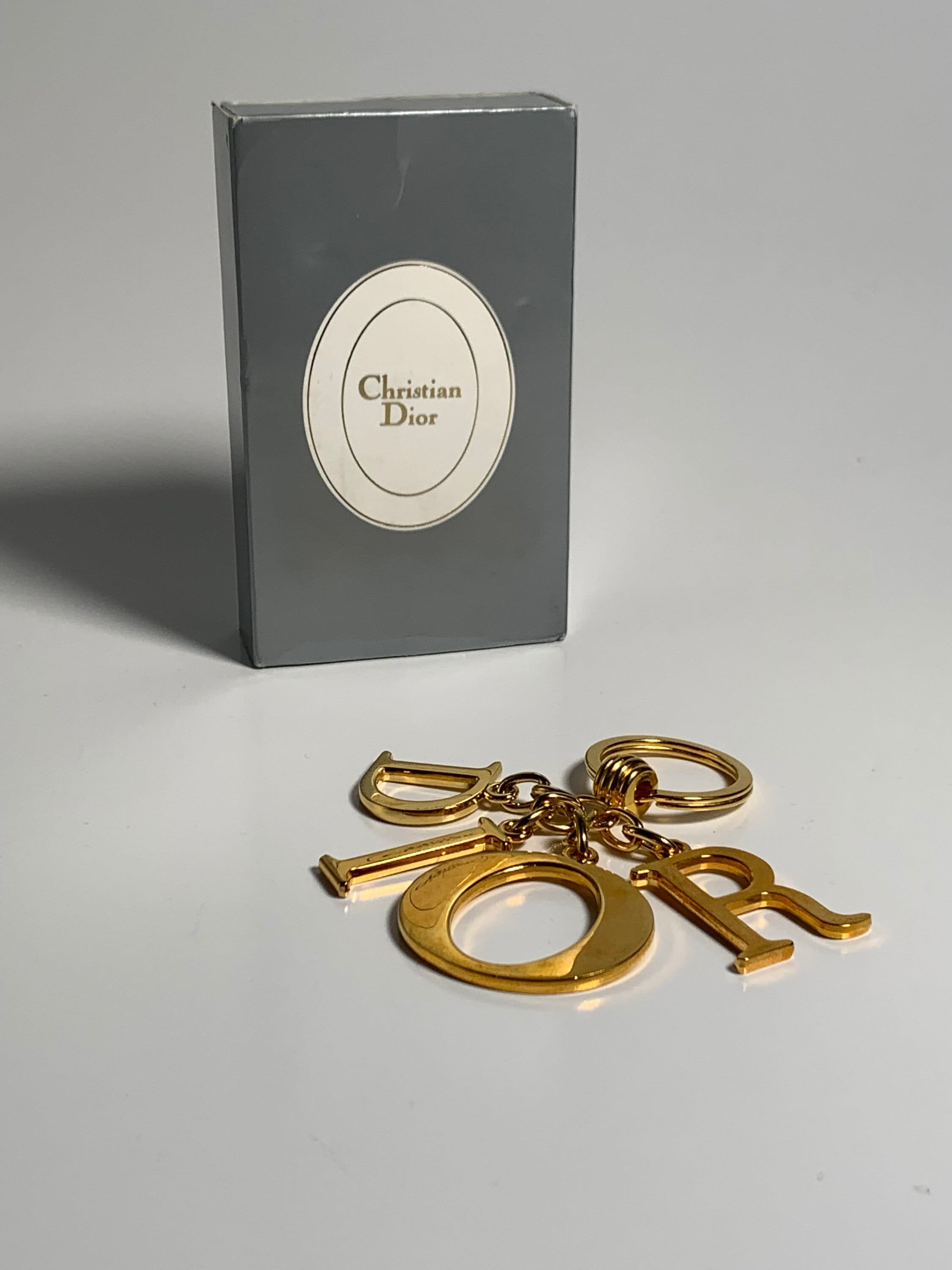 90s Christian Dior Charm Keychain Vintage Dior Bag Charm Lady Etsy