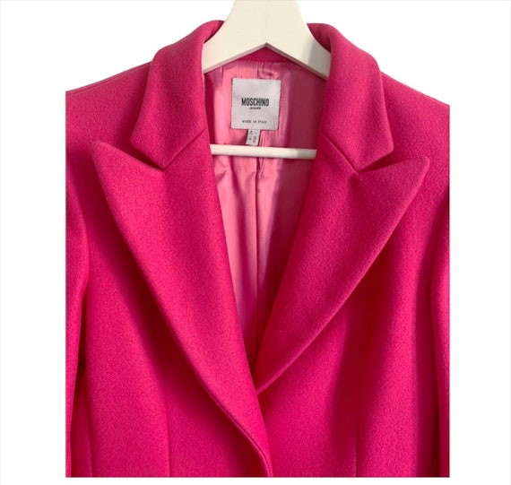 Y2K Moschino pink wool coat, Fuchsia Moschino Jea… - image 2