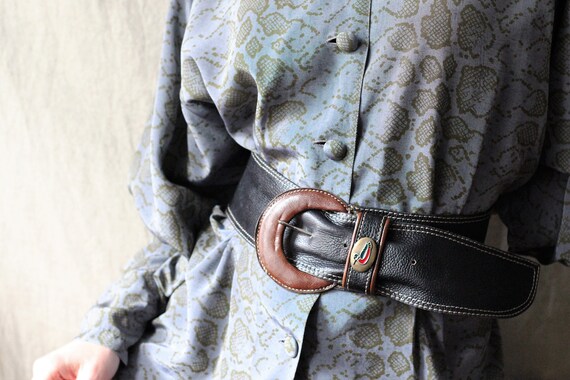 thick black belt for dress