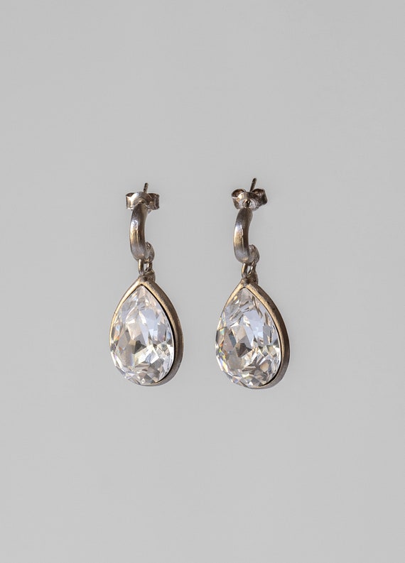 90s Thierry Mugler teardrop earrings, Rare designe