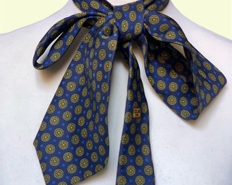 Vintage Celine silk necktie, French fashion designer tie, Celine Paris 1980s silk tie, Celine accessories, vintage designer tie