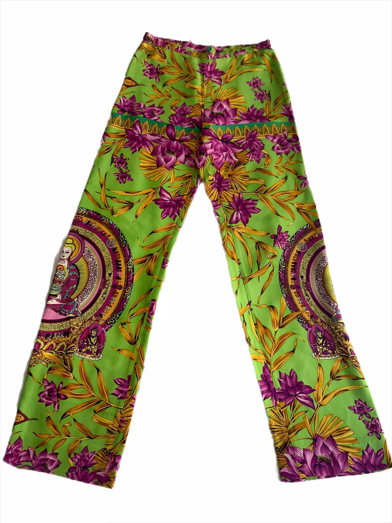 パンツ 90s GIANNI Versace slacks pants archive Vintage GIANNI VERSACE Black Pants S, Highwaisted Trousers