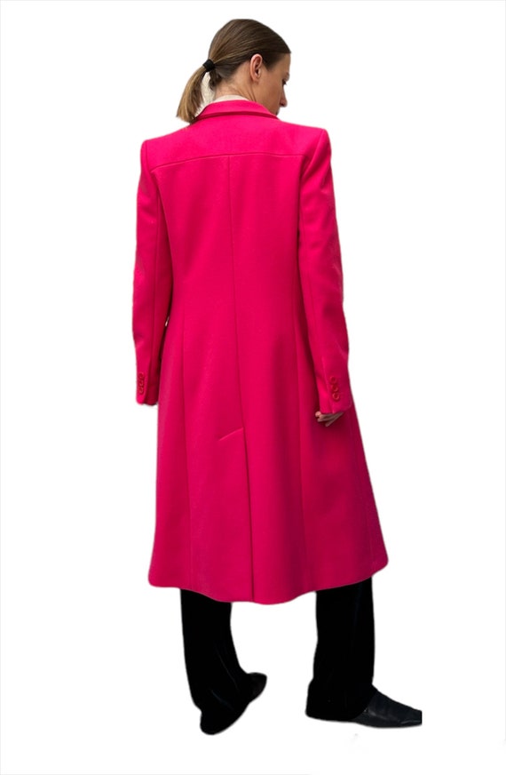 Y2K Moschino pink wool coat, Fuchsia Moschino Jea… - image 4