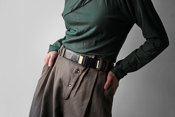 navy designer belt