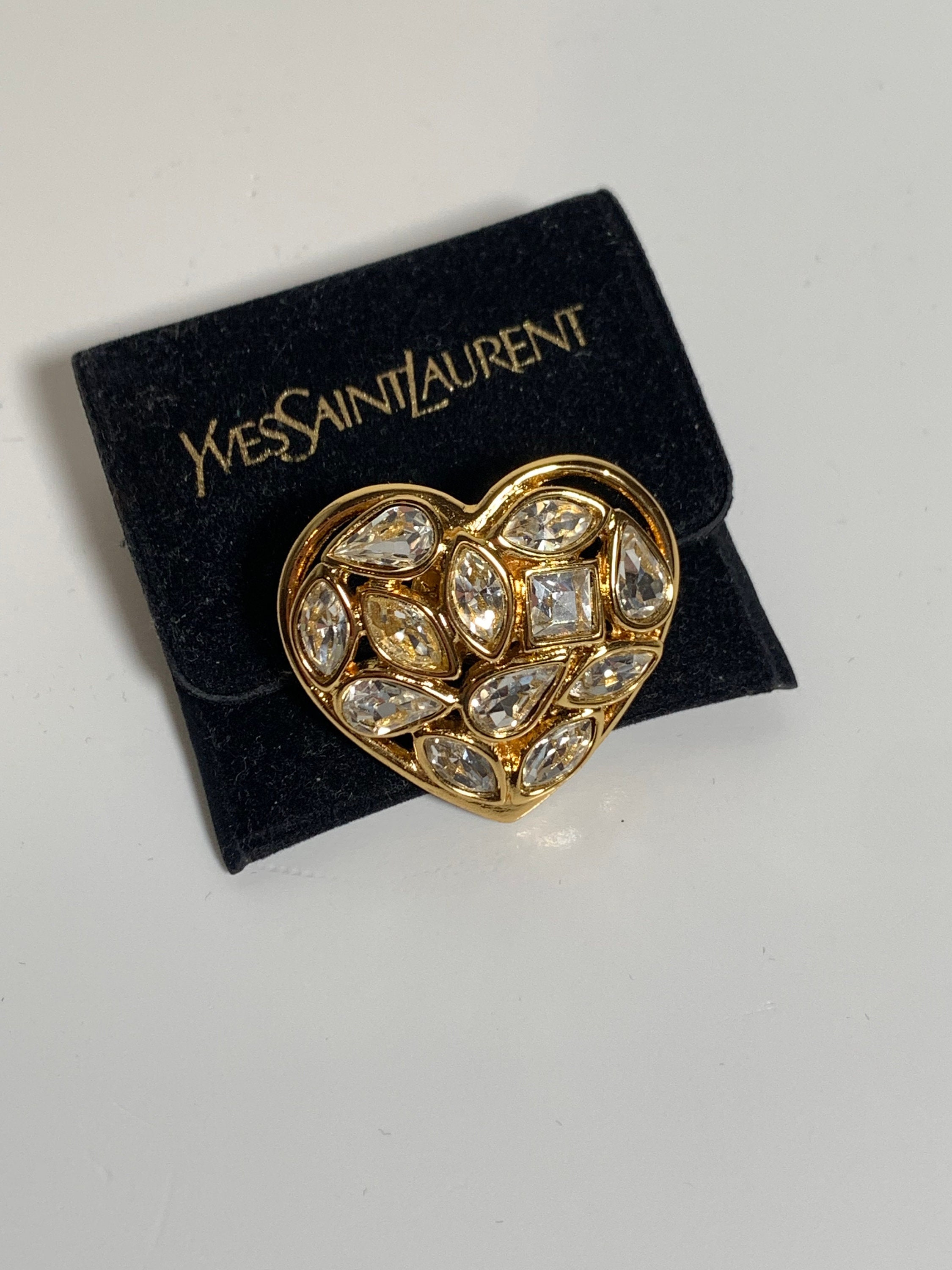 Brooch Heart YSL Yves Saint Laurent Vintage 80'-90' - Please Do