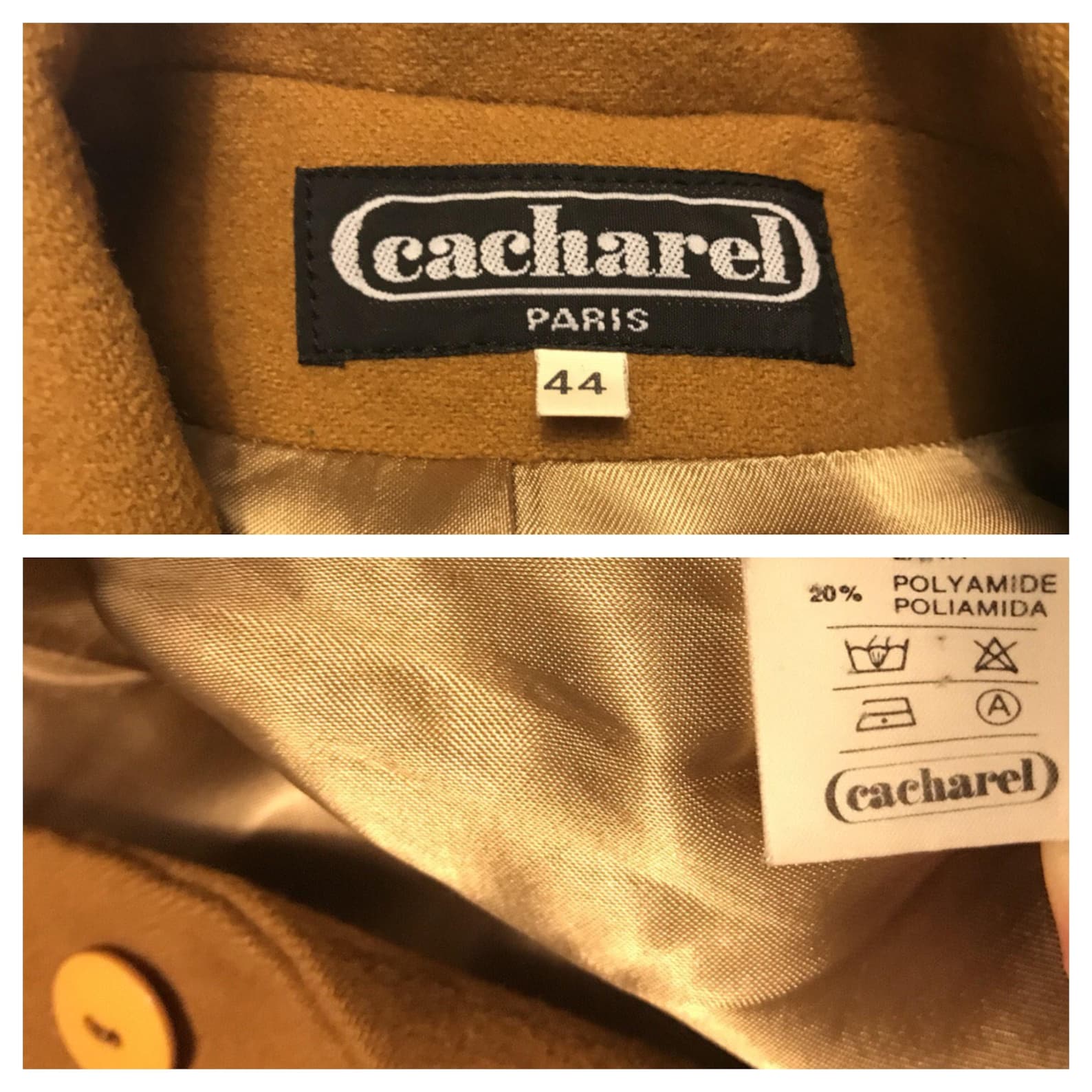 80s Cacharel Jacket / Mustard Wool Jacket / Vintage Winter | Etsy