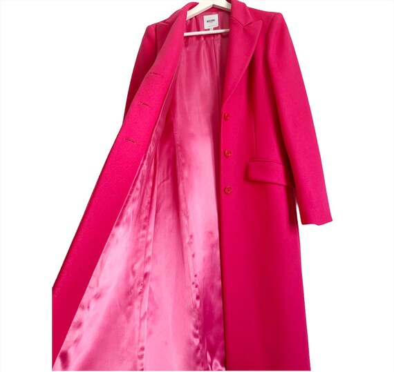 Y2K Moschino pink wool coat, Fuchsia Moschino Jea… - image 7