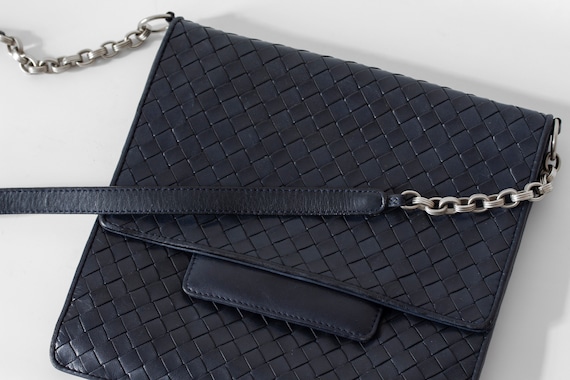 Bottega Veneta Intrecciato Multi Pouch Crossbody Bag in Blue