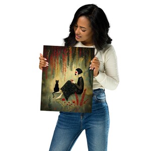 Black Cat and Lady Poster