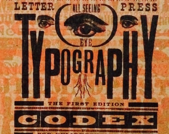 hand printed letterpress book