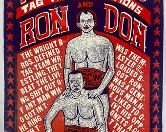 The Wright Brothers Woodblock Print