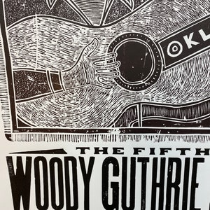 Original Woody Guthrie 1-sheet woodblock Print image 4