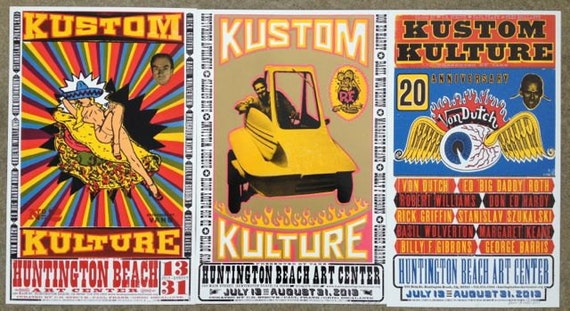 Kustom Kulture II Letterpress Exhibit Poster Honoring Von