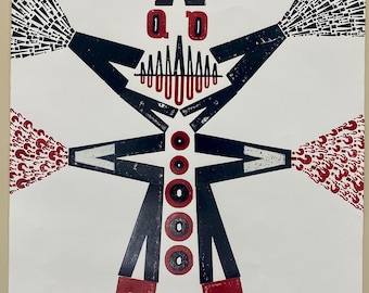 PILEDRIVER, Letterpress Print on Arches Paper