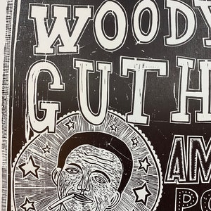 Original Woody Guthrie 1-sheet woodblock Print image 5