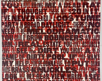 Typographic Make ready print