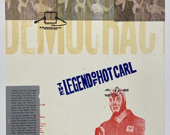 The Legend of Hot Carl.  Letterpress Print