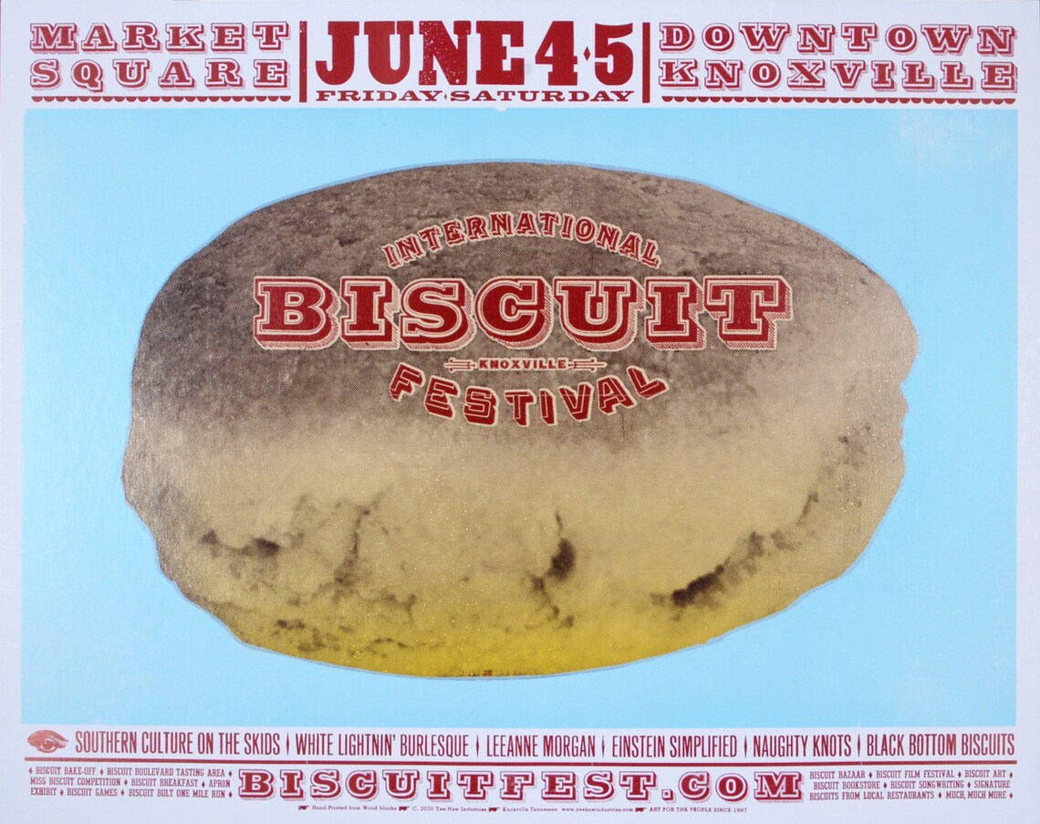 INTERNATIONAL BISCUIT FESTIVAL Hand Printed Letterpress Poster Etsy