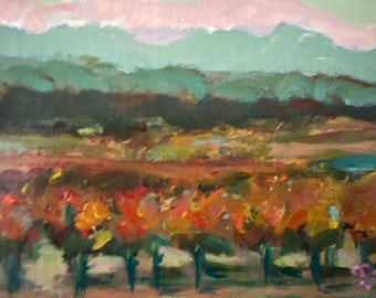 Landscape painting, original art, Alexander Valley, Sonoma, California