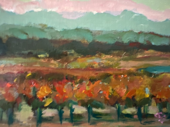 Landscape painting, original art, Alexander Valley, Sonoma, California