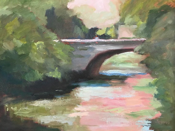 Bridge jpg, digital download, landscape, from original oil painting jpg, artwork jpg, painting jpg, wall art