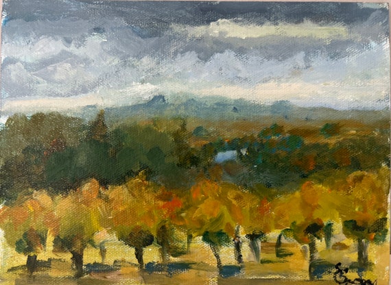 Landscape painting, original art, Napa California