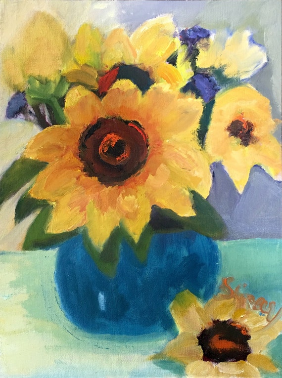 Oil painting, Sunflower, , unframed