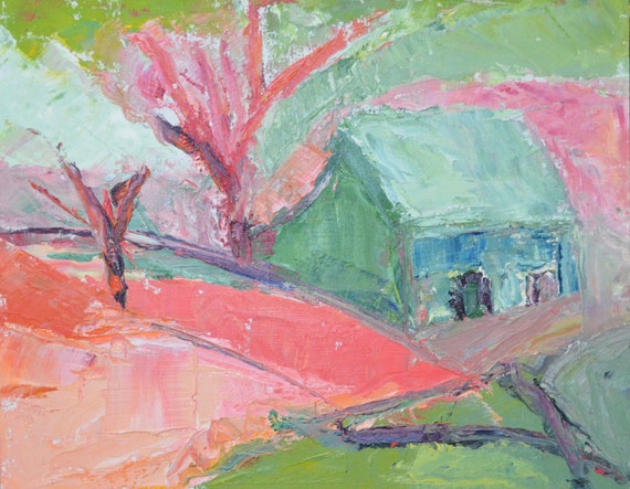 abstract painting, original oil painting, 11x14, unframed