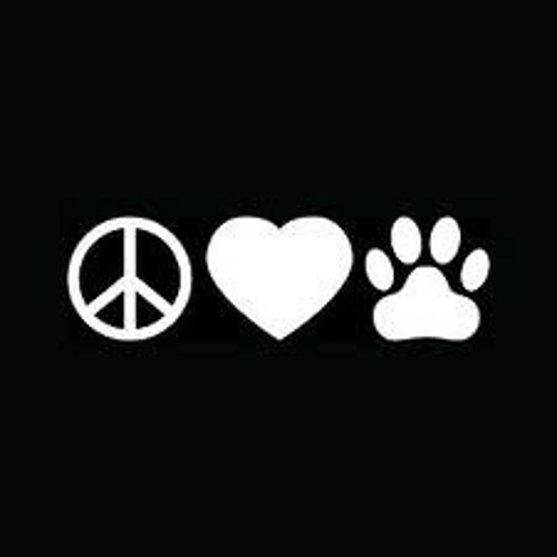 Download Peace Love Paw vinyl car decal | Etsy