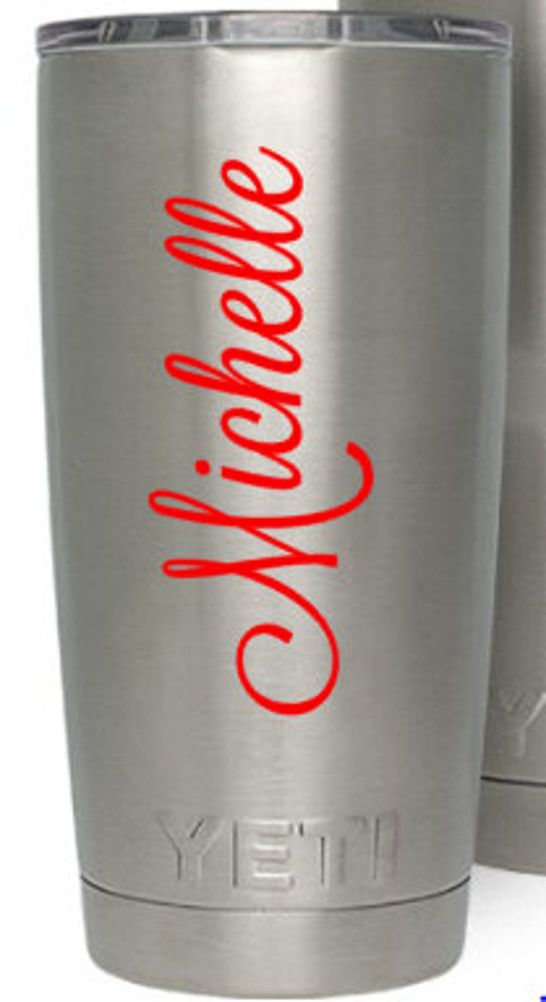 Personalized name decal for 20oz yeti cup Etsy