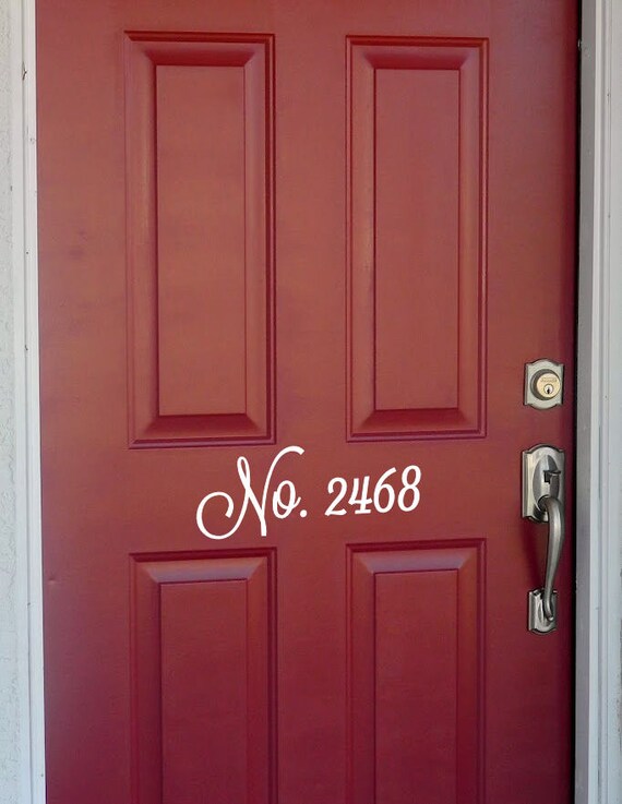 Personalized Front Door Vinyl Number Decal