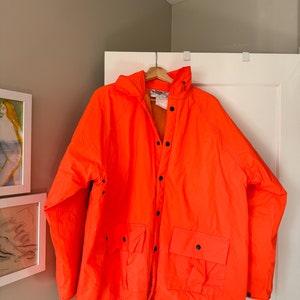 Vintage Waterproof Orange Hunting Jacket