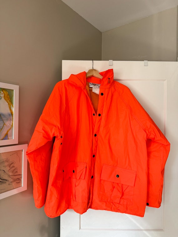 Vintage Waterproof Orange Hunting Jacket