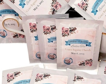 Create Your Own Personalized Tea Bag Party Favor, Custom Party Favor Idea, Custom Inexpensive and Unique Party Favors, Upload Your Idea