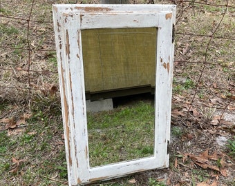 Medicine cabinet, Wall Cabinet, white cabinet, vintage cabinet, Wood cabinet, farmhouse decor, Shabby Chic cabinet, distressed wood, rustic