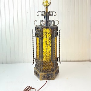 Wrought iron lamps vintage shop