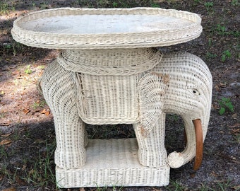 Wicker elephant table outlet