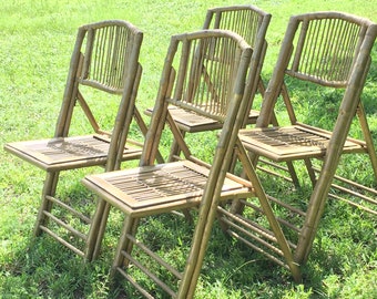 Vintage Folding Chair, bamboo folding chairs, gold chairs, rattan chairs,bamboo chair, Art Deco Chair, wood chair, vintage furniture, chair,