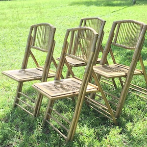 Vintage Folding Chair, bamboo folding chairs, gold chairs, rattan chairs,bamboo chair, Art Deco Chair, wood chair, vintage furniture, chair,