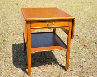 Vintage Drop Leaf Table, Brandt Furniture, small table, Wood Furniture, tiny house dinning table, traditional Decor, wood table, Hagerstown