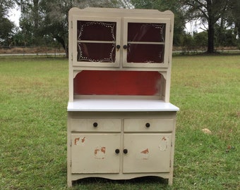 Antique kitchen cabinet, hutch, China cabinet, primitive, pantry, wood cabinet, farmhouse kitchen cabinet