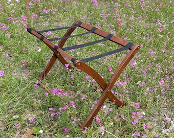 Vintage luggage rack,suitcase stand,mid century decor,luggage valet,green,folding table,tray holder,folding rack,guest bedroom,bedroom decor