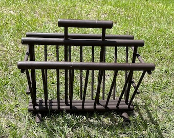 Wood Magazine Holder, mid century, magazine rack, organizer, craft rack, bathroom decor, wood rack