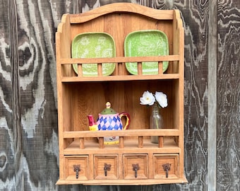 Vintage wall cabinet, kitchen cabinet, display shelf,distressed  farmhouse Decor,spice  cupboard, European decor, rustic wood